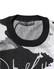 Dolce & Gabbana Multicolor Silk Camouflage Pullover Sweater