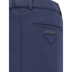 Prada Blue Polyester Casual Pants