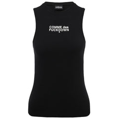 Comme Des Fuckdown Black Cotton Women Tank Top