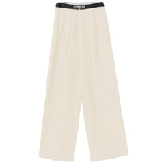 Comme Des Fuckdown Beige Polyester Women Palazzo Trousers