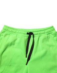 Dolce & Gabbana Green Patchwork Cargo Bermuda Men Shorts