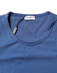 Dolce & Gabbana Blue Cotton Men Round Neck Underwear T-shirt