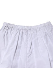 Dolce & Gabbana White Lace Paneled Cotton High Waisted Shorts