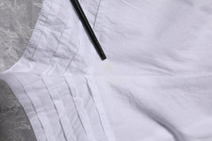 Dolce & Gabbana White Lace Paneled Cotton High Waisted Shorts