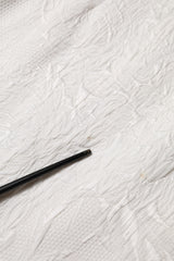 Dolce & Gabbana White Floral Brocade A-line High Waist Skirt