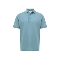 Gran Sasso Blue Cotton Polo Shirt