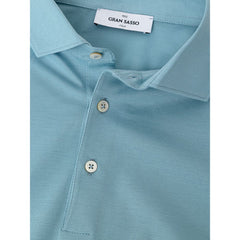 Gran Sasso Blue Cotton Polo Shirt
