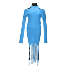 Bottega Veneta Blue Cotton Casual Dress