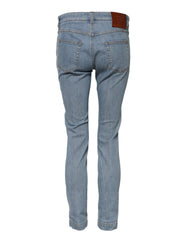 Dolce & Gabbana Blue Cotton PRETTY MidWaist Skinny Denim Jeans