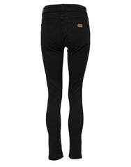 Dolce & Gabbana Black Cotton Mid Waist Skinny Denim Jeans