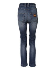 Dolce & Gabbana Blue Rhinestone Embellished Denim Jeans