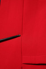 Armani Exchange Red Above Knee Long Sleeves Sheath Dress