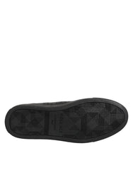 HIDE & JACK Black Leather Lace Up Mid Top Sneakers Shoes