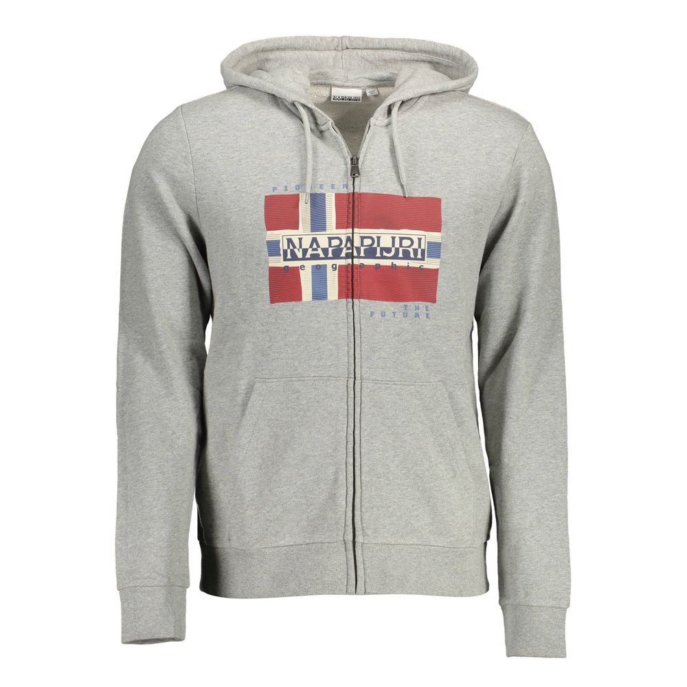 Napapijri Gray Cotton Sweatshirt