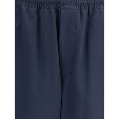 Prada Blue Cotton Casual Pants