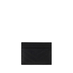 Saint Laurent Black Calf Leather Bos Taurus Cardholder