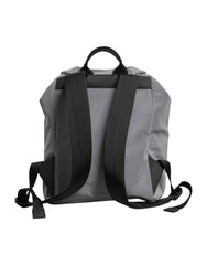 Dolce & Gabbana Gray Palermo Reflector Buckles Drawstring Backpack Bag