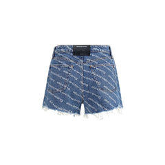 Alexander Wang Blue Cotton Bermuda Shorts