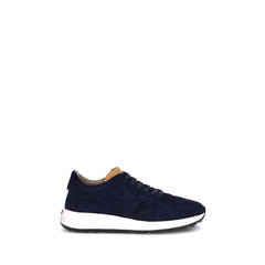 Tod's Black Calf Leather Bos Taurus Low Top Sneakers