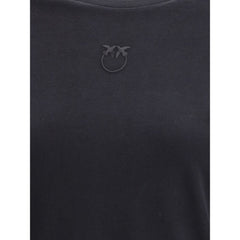 PINKO Black Cotton T-Shirt