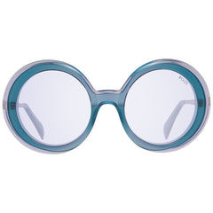 Emilio Pucci Turquoise Metal & Plastic Sunglasses