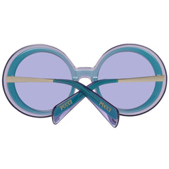 Emilio Pucci Turquoise Metal & Plastic Sunglasses