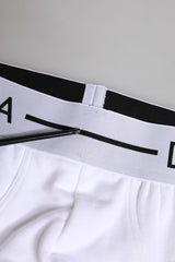 Dolce & Gabbana White Cotton Stretch Regular Brief Underwear