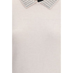 PINKO Rhinestone-decorated collar Sweater