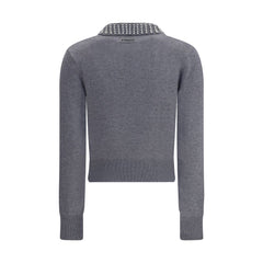 PINKO Rhinestone-decorated collar Sweater