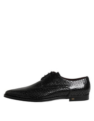 Dolce & Gabbana Black Leather Lace Up Dress Men Derby Shoes