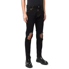Dsquared² Black Cotton Slim Fit Jeans
