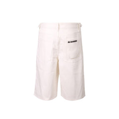 Jil Sander White Denim Shorts