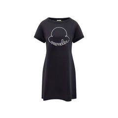 Moncler Cotton Logo Mini Dress