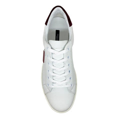 Dolce & Gabbana White Calfskin Low Top Sneakers