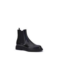 Dolce & Gabbana Black Calf Leather Bos Taurus Chelsea Boots