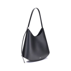 Jil Sander Black Calf Leather Bos Taurus Shoulder Bag