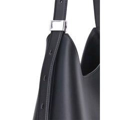 Jil Sander Black Calf Leather Bos Taurus Shoulder Bag
