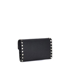 Valentino Garavani Black Calf Leather Bos Taurus Wallet