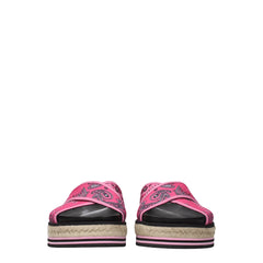 Kenzo Pink Fabric Slippers Sandals