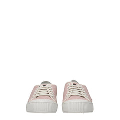 Car Shoe Pink Fabric Low Top Sneakers