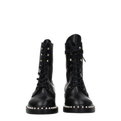 Stuart Weitzman Black Leather Ankle Boots