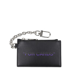 Off-White Black Leather Wallets