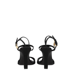 Givenchy Black Satin Stiletto Heels Sandals