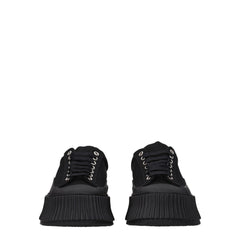 Jil Sander Black Fabric Chunky Sneakers