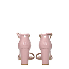 Stuart Weitzman Pink Leather Stiletto Heel Sandals