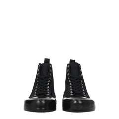 Jil Sander Black Fabric High Top Sneakers
