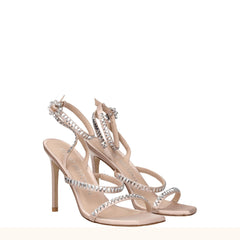 Stuart Weitzman Pink Satin Stiletto Heel Sandals