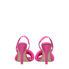 The Attico Pink Fabric Stiletto Heel Sandals