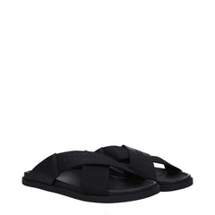 Givenchy Black Fabric Slippers