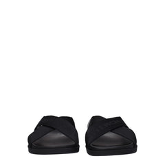Givenchy Black Fabric Slippers